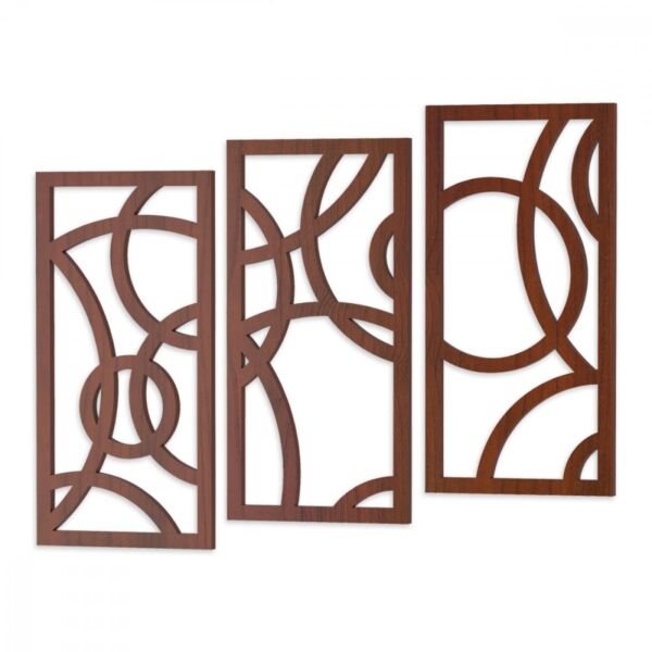 منحوتة خشبية بنقشة فن تجريدي