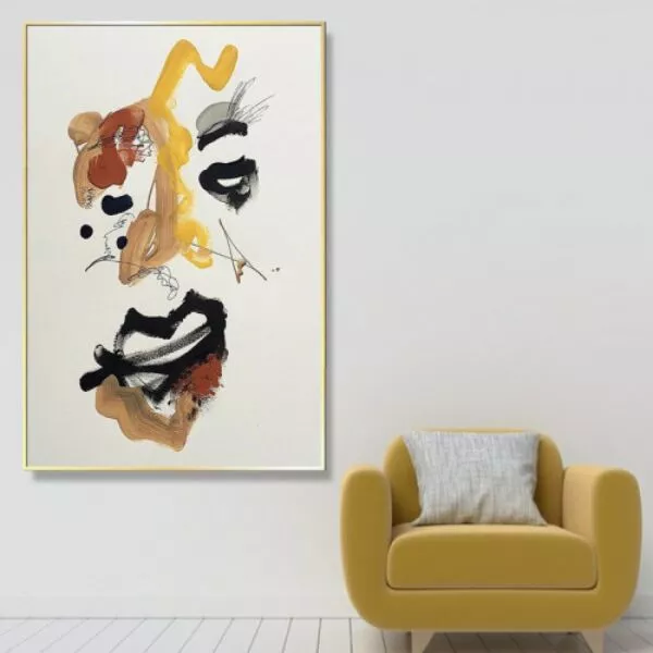 لوحة فن تجريدي مودرن - 80x120 سم