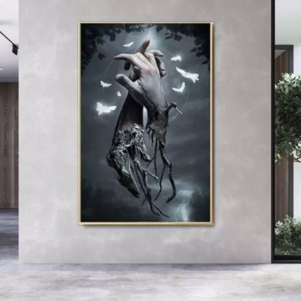 لوحة قماشية مودرن قلاينغ - 80x120 سم