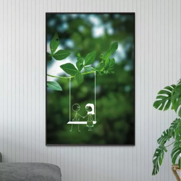 لوحة قماشية بتصميم مودرن سوينغ - 80x120 سم