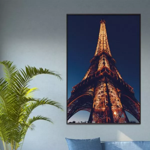 لوحة قماشية بتصميم برج ايفل - 80x120 سم