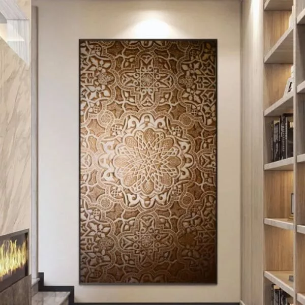 لوحة قماشية نقوش زخرفية - 80x120 سم