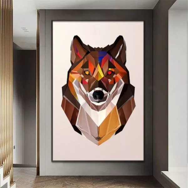 لوحة قماشية يونيك وولف - 80x120 سم