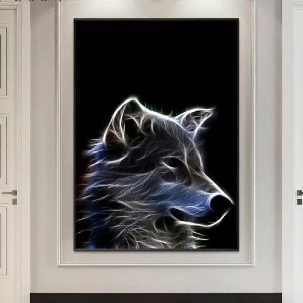 لوحة قماشية موديرن ذا وولف - 80x120 سم