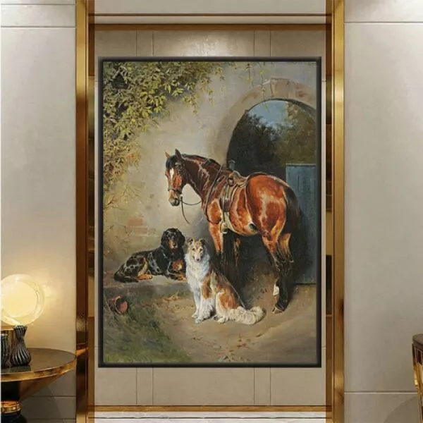 لوحة قماشية هورس اند دوغ - 80x120 سم