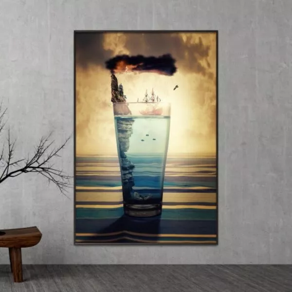 لوحة قماشية بيور ووتر - 80x120 سم