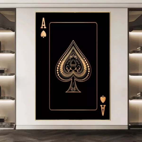 لوحة قماشية بتصميم هارت كارد - 80x120 سم