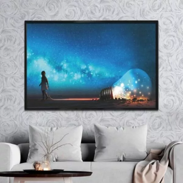 لوحة قماشية بتصميم مودرن لايت - 80x120 سم