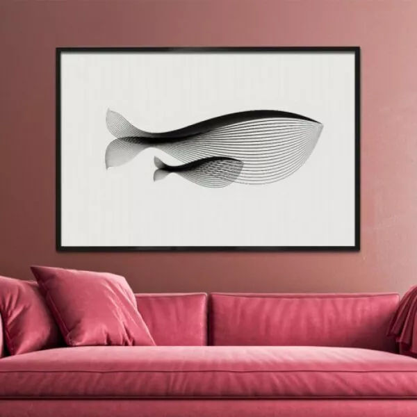 لوحة قماشية بتصميم مودرن ويل - 80x120 سم