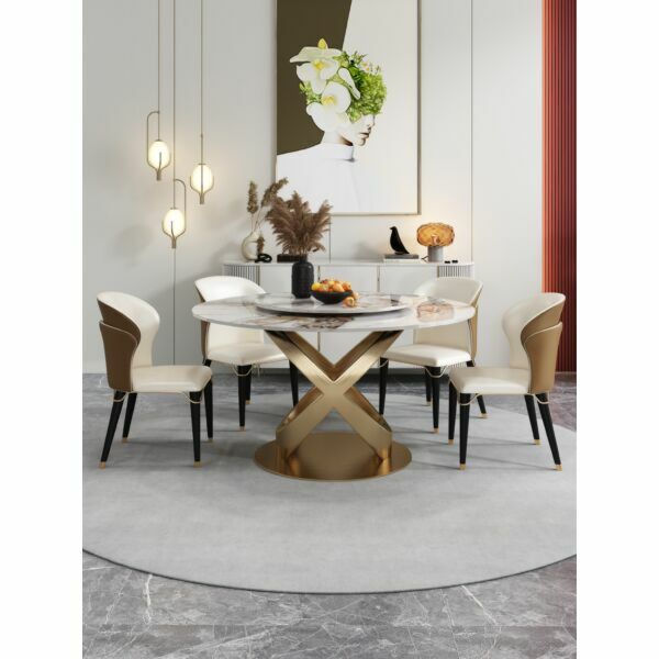 طاولة طعام رخام سكالا لأربعة أشخاص بدون كراسي 