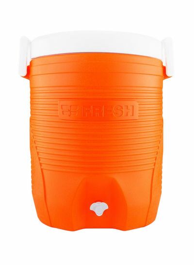 مبرد مشروبات بمقبضين برتقالي  أبيض  42 لتر