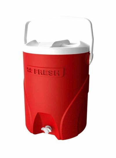 مبرد حافظ لبرودة المشروبات بمقبض أحمر  أبيض 