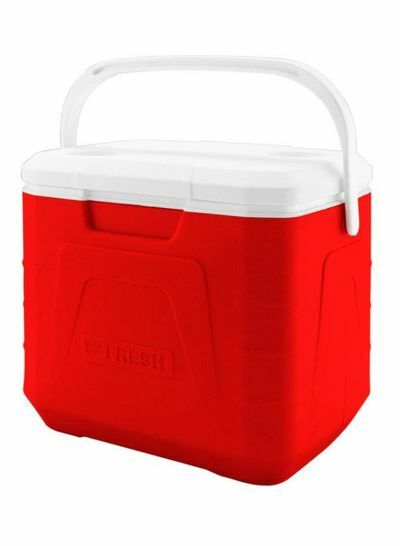 مبرد حافظ لبرودة المشروبات بمقبض أحمر أبيض 