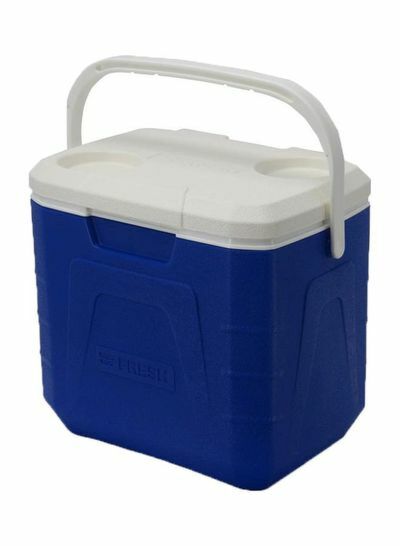 مبرد حافظ لبرودة المشروبات بمقبض أزرق أبيض 