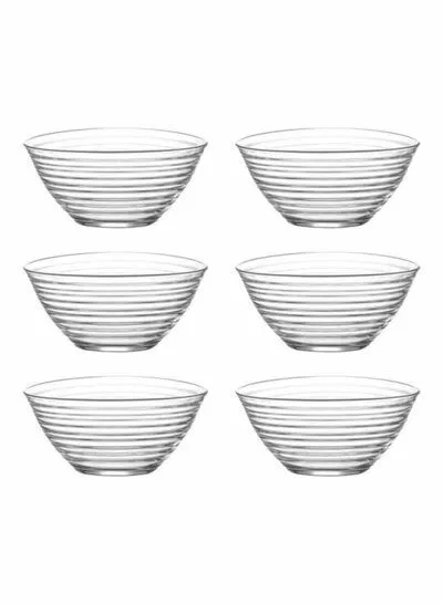 طقم أوعية تقديم من 6 قطع شفاف 6x300 مل