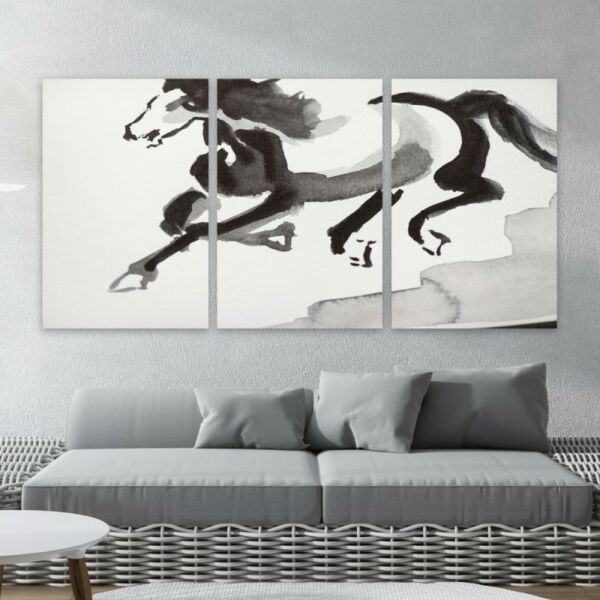 طقم لوحة جدارية فنية هيلدا لتزيين الحائط 3 قطع - متعدد الالوان 