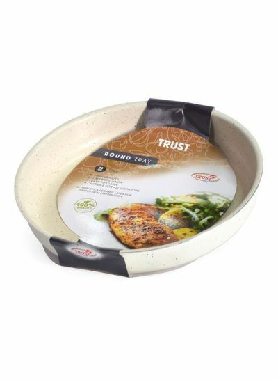 صينية فرن ألمنيوم دائرية 28 سم - بيج