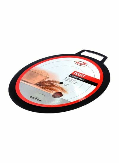 مقلاة لطهي الكريب مصنوعة من الألومنيوم  أسود بني  35 سم