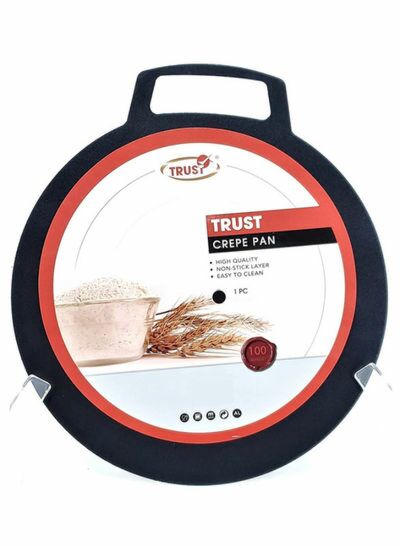 مقلاة لطهي الكريب مصنوعة من الألومنيوم  أسود  30 سم