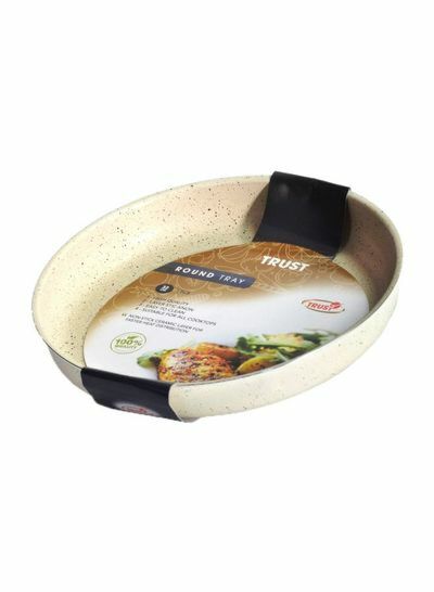 صينية فرن ألمنيوم دائرية 32 سم - بيج