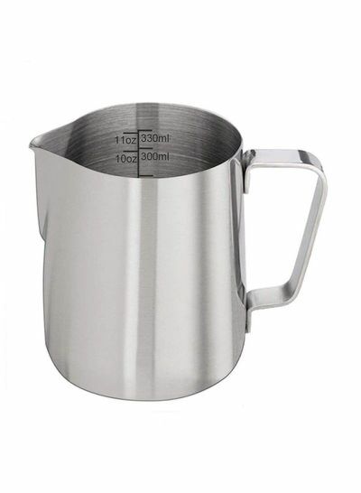 إبريق قشدة من الستانلس ستيل فضي 10x9x8 سم