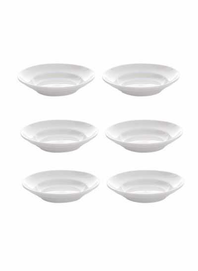مجموعة أطباق عميقة من 6 قطع أبيض  5  بوصة