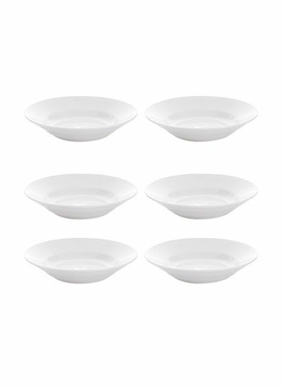 طقم سلطانيات 6 قطعة أبيض  9 بوصة