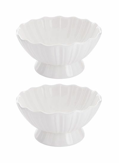 مجموعة سلطانيات فواكه من قطعتين أبيض  875 بوصة