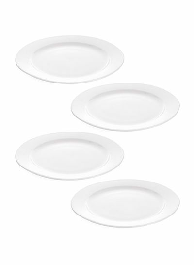 أطباق مائدة 4 قطع أبيض 4x12 بوصة