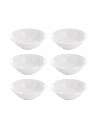 طقم سلطانيات جانبية مكون من 6 قطع أبيض  6x5  بوصة