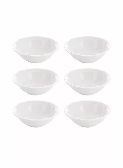 طقم سلطانيات جانبية مكون من 6 قطع أبيض  6x5  بوصة