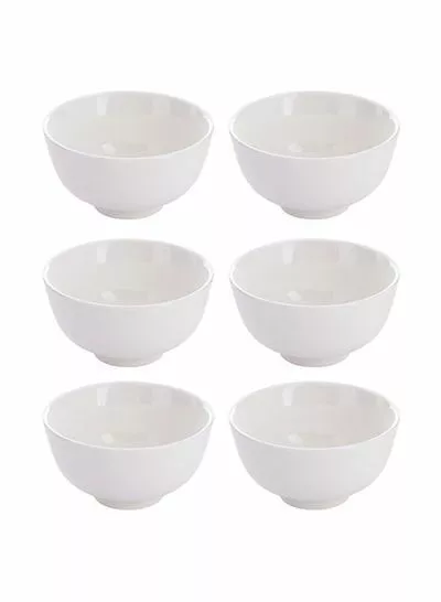 طقم سلطانيات 6 قطعة أبيض  6x4  بوصة