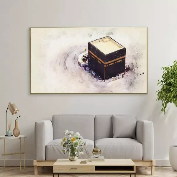 لوحة جدارية تصميم الكعبة المشرفة