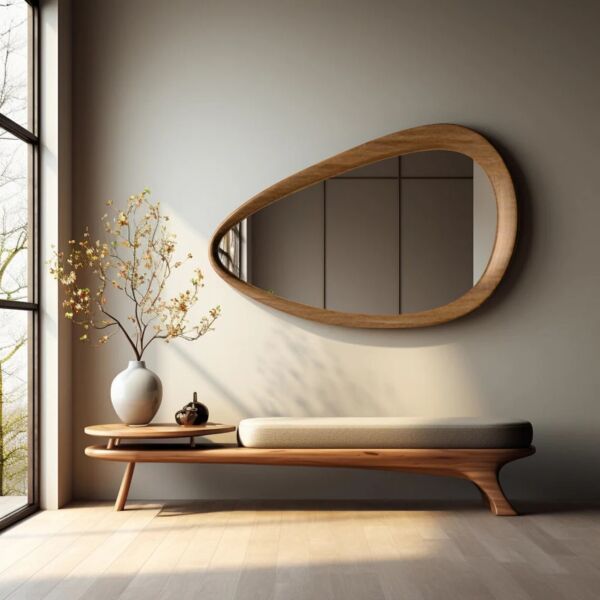 مرأة بإطار خشبي نورسين ديبرا