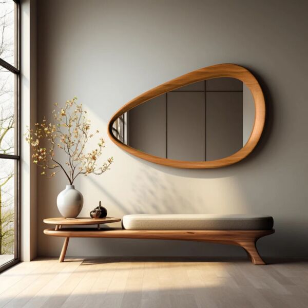 مرأة بإطار خشبي نورسين ديبرا