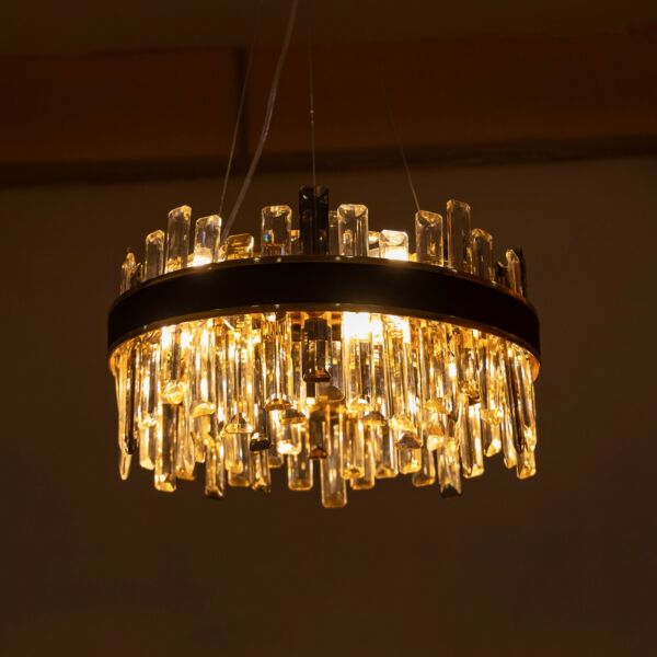 ثريا كرستال جيزمك حزام بني ذهبي