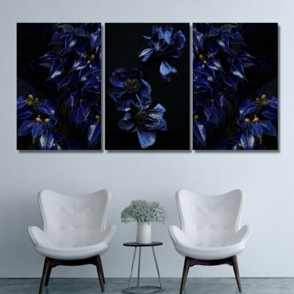 طقم لوحات جدارية فنية لتزين الحائط بتصميم ورود درستن - ثلاث قطع