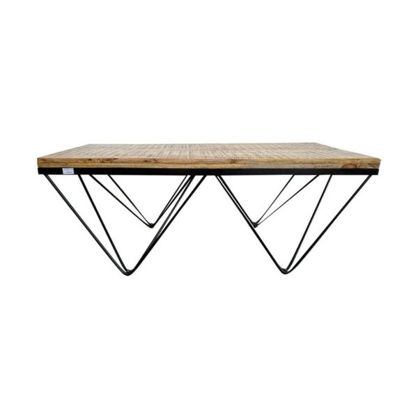طاولة قهوة خشب طبيعي ديموند - اندستيريل 