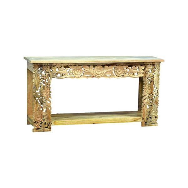 كونسول حفر يدوي داخلي لون خشبي  - كارفينغ 