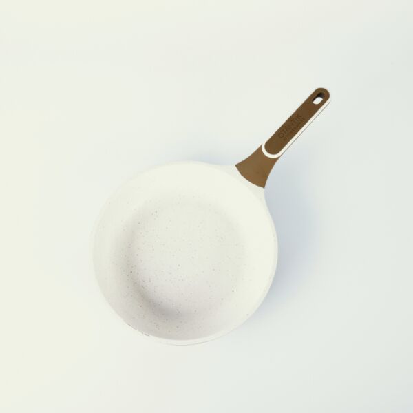 مقلاة غير لاصقة 28 سم - بني وبيج