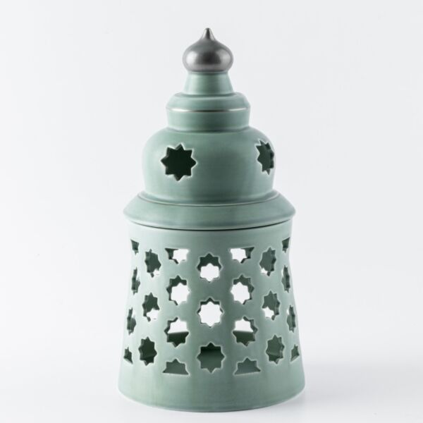 حامل شموع بورسلين من روزيت كبير - ازرق