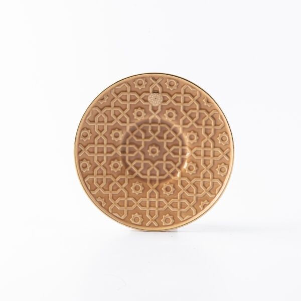 طقم بيالات شاي بورسلين من روزيت 12 قطعة - برتقالي