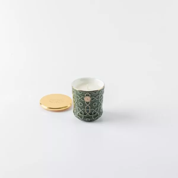 شمعة صغيرة معطرة فاخرة من روزيت - أخضر