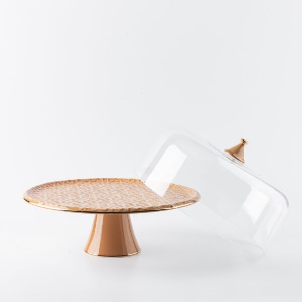 طقم حامل كيك وحلويات الكيك من روزيت 9 قطع - برتقالي