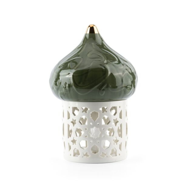 شمعدان الكتروني حجم كبير من ديوان - اخضر