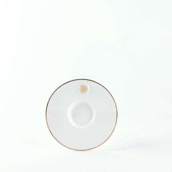 طقم قهوة تركية من أصالة 12 قطعة - بيج وذهبي