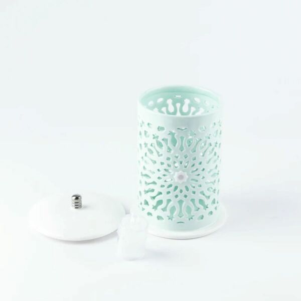 شمعدان الكتروني حجم وسط من أصالة - أزرق و ذهبي