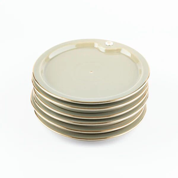 طقم حامل كيك وحلويات من اصالة - اخضر وذهبي