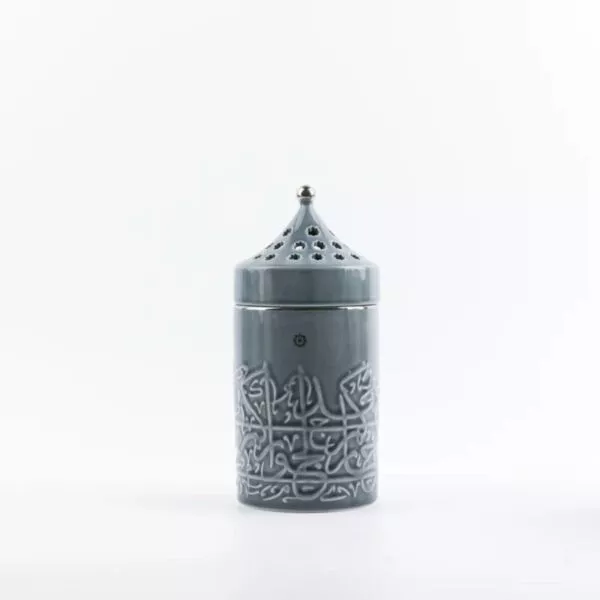 مبخرة بورسلان من جوار - ازرق وفضي