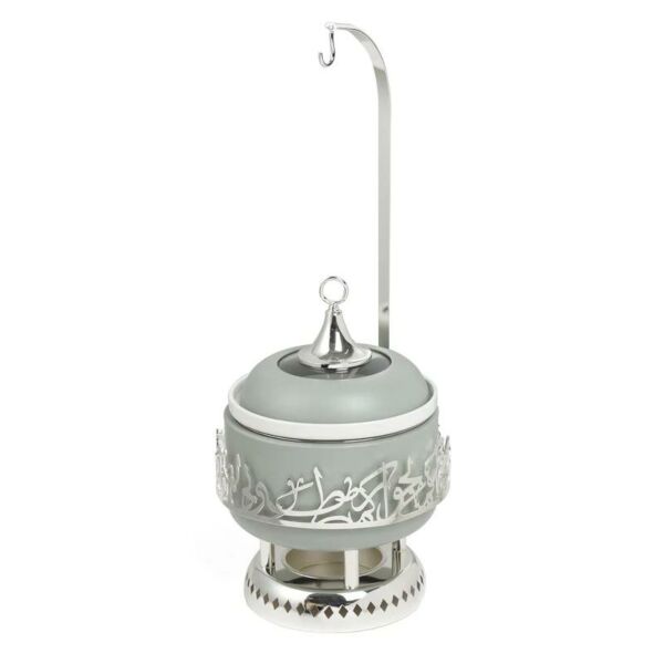 سخان تقديم طعام حجم صغير من جوار - اخضر فاتح وفضي